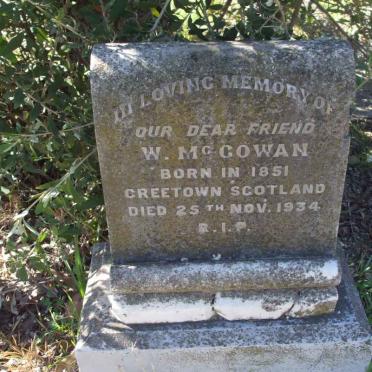McGOWAN W. 1851-1934