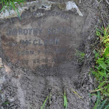McCLEAN Dorothy Sophia 1907-1925