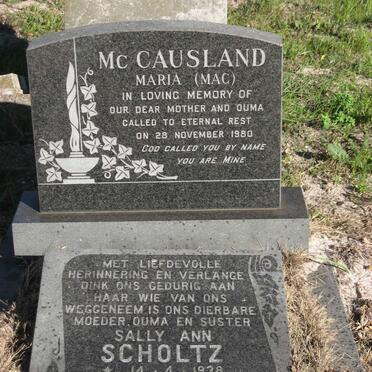 MCCAUSLAND Maria -1980 :: SCHOLTZ Sally Ann 1938-1995