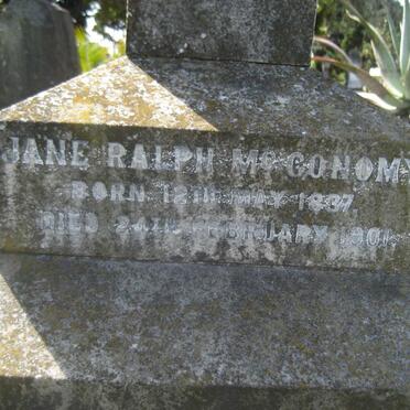 McCONOMY Jane Ralph 1837-1901