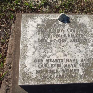 McKENZIE Alice ? -1958 :: McKENZIE Suzanna J.F. -1959