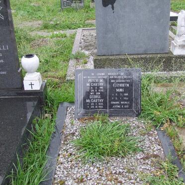 McCARTHY Peter W. 1915-1970 &amp; Elizabeth MING 1918-1998 :: McCARTHY George 1936-1992