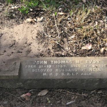 McEVOY John Thomas 1889-1958
