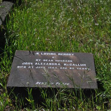 McCALLUM John Alexander -1944