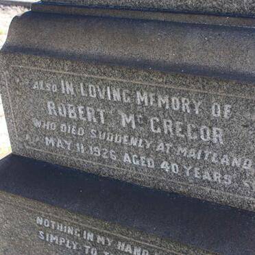 Mc GREGOR Robert -1926