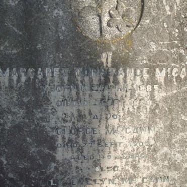 McCANN George -1902 :: McCANN Margaret Constance 1885-1890