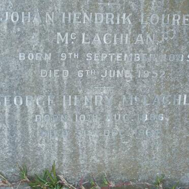 McLAHLAN Johan Hendrik Lourens 1885-1952