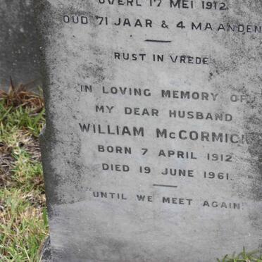 McCORMICK William 1912-1961