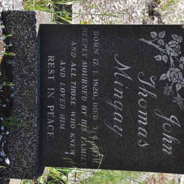 MINGAY John Thomas 1920-1978