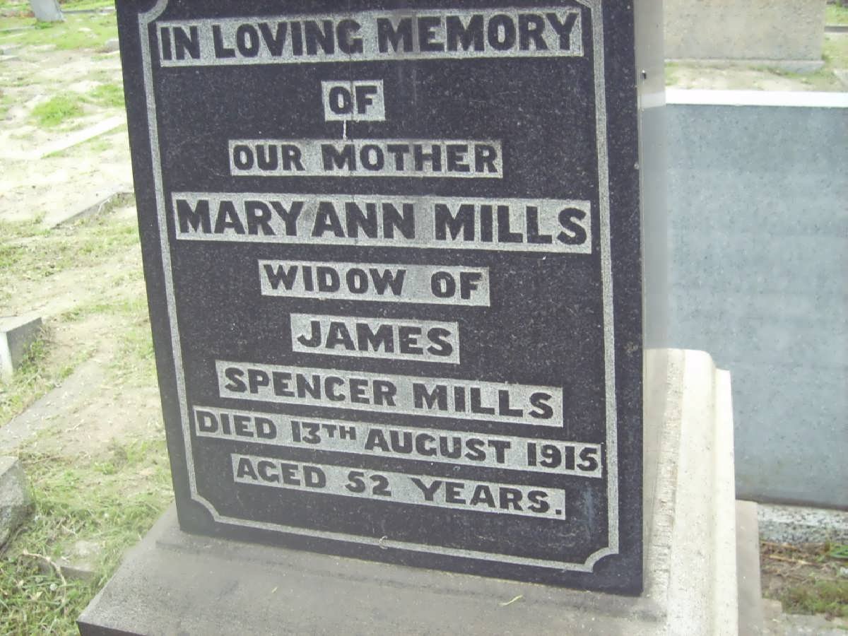 MILLS Mary Ann -1915