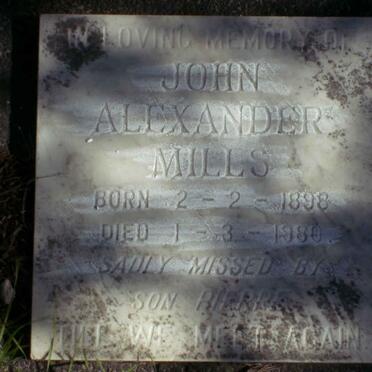 MILLS John Alexander 1898-1980