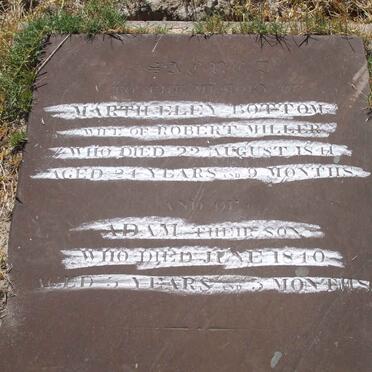 MILLER Martha Eley nee BOTTOM -1841 :: MILLER Adam -1840