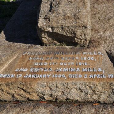 MILLS Frederic William 1838-1916 :: MILLS Editha Jemima 1848-1935