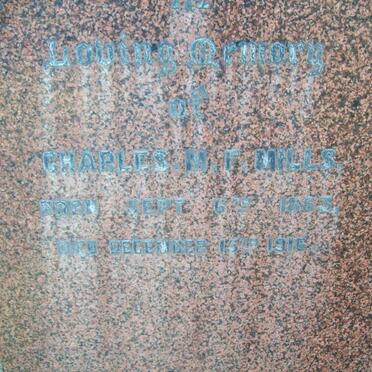 MILLS Charles M.F. 1863-1916