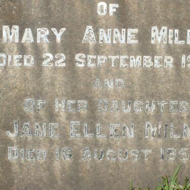 MILNE Mary Ann -1951 :: MILNE Jane Ellen -1953