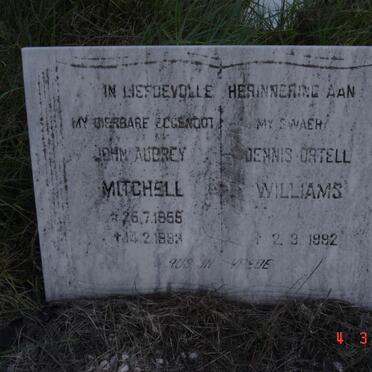 MITCHELL John Aubrey 1955-1993 :: WILLIAMS Dennis Ortell -1992