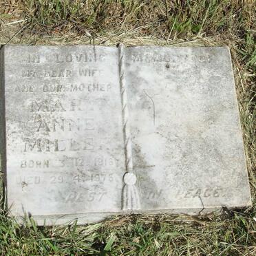 MILLER Mary Anne 1916-1976