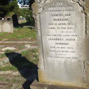MINNAAR Daniel Jan 1876-1935 :: MINNAAR Johannes Jozua 1903-1916