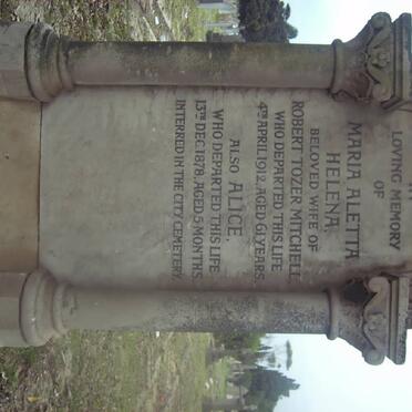 MITCHELL Maria Aletta Helena -1912 :: MITCHELL Alice -1878