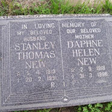 NEW Stanley Thomas 1919-1991 &amp; Daphne Helen 1918-1996
