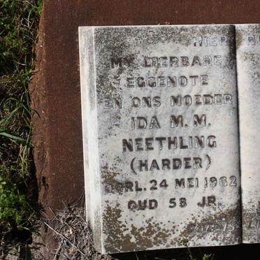 NEETHLING Ida M.M. nee HARDER -1962