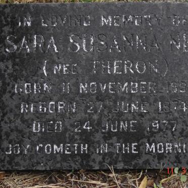 NEL Sara Susanna nee THERON 1895-1977
