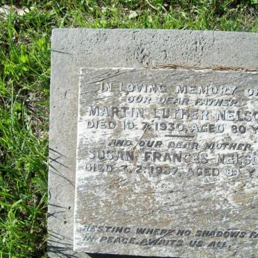 NELSON Martin Luther -1930 &amp; Susan Frances -1937