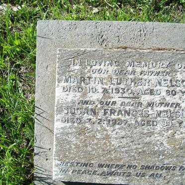 NELSON Martin Luther -1930 &amp; Susan Frances -1937