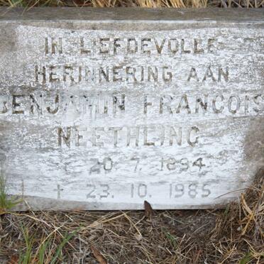 NEETHLING Benjamin Francois 1894-1985
