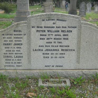 NELSEN Peter William 1883-1955 &amp; Laura Johanna Rebecca 1886-1970 :: NICOL Harry James -1969 &amp; Muriel Laura 1914-1987