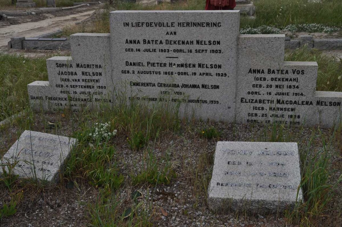 NELSON Daniel Pieter Harmsen 1866-1929 &amp; Emmerentia Gerharda Johanna VOS 1875-1939 :: NELSON Anna Batea Dekenah 1903-1903