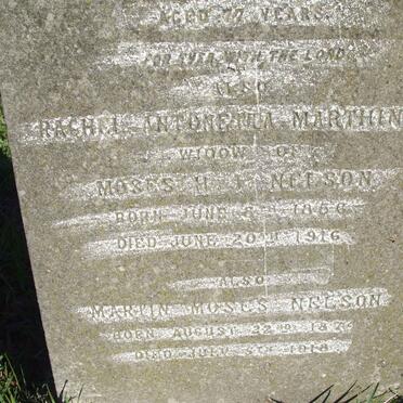 NELSON Martin Moses 187?-1918 :: NELSON Rachel A.M. 1856-1916