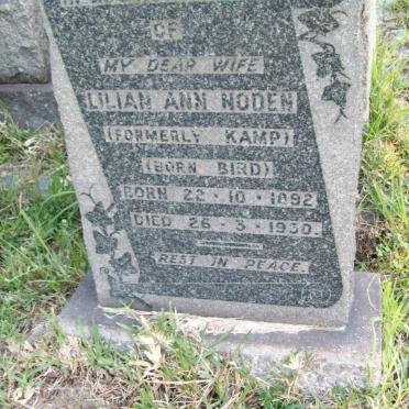 NODEN Lilian Ann formerly KAMP nee BIRD 1892-1930