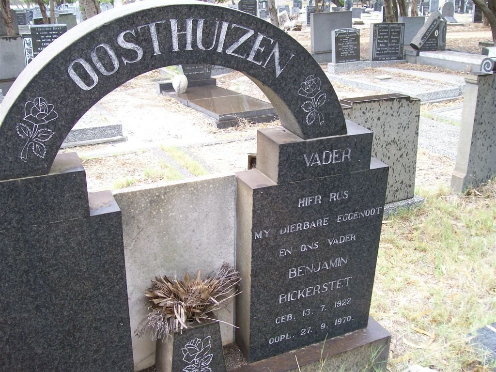 OOSTHUIZEN Benjamin Bickerstet 1922-1970