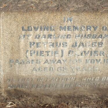 OLIVIER Petrus Jacob −1954