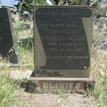 OLIVIER Susan Ellen Elizabeth 1892-1962