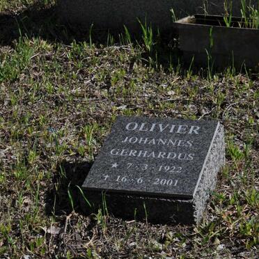 OLIVIER Johannes Gerhardus 1922-2001