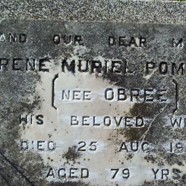 POMEROY Irene Murial nee O`BREE -1965