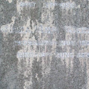 RICHARDS Eliza Ann 1878-1945