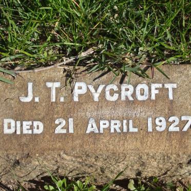 PYCROFT J.T. -1927