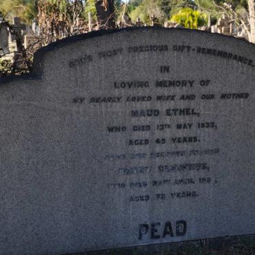 PEAD Henry Cleophus -1957 &amp; Maud Ethel -1933