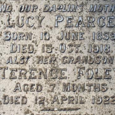 PEARCE Lucy 1859-1918 :: FOLEY Terence -1922