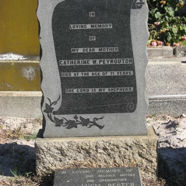 PEYROUTON Catherine W. :: BESTER Lucia -1983