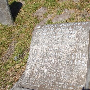 PHILLIPS Edwin -1868 &amp; Wilhelmina Maria Christina -1912