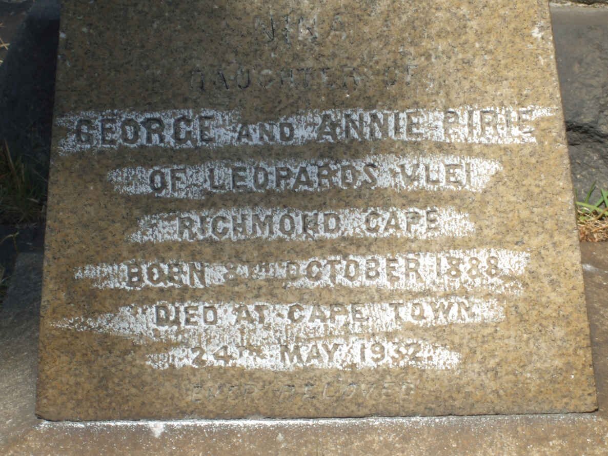 PIRIE Nina 1888-1932