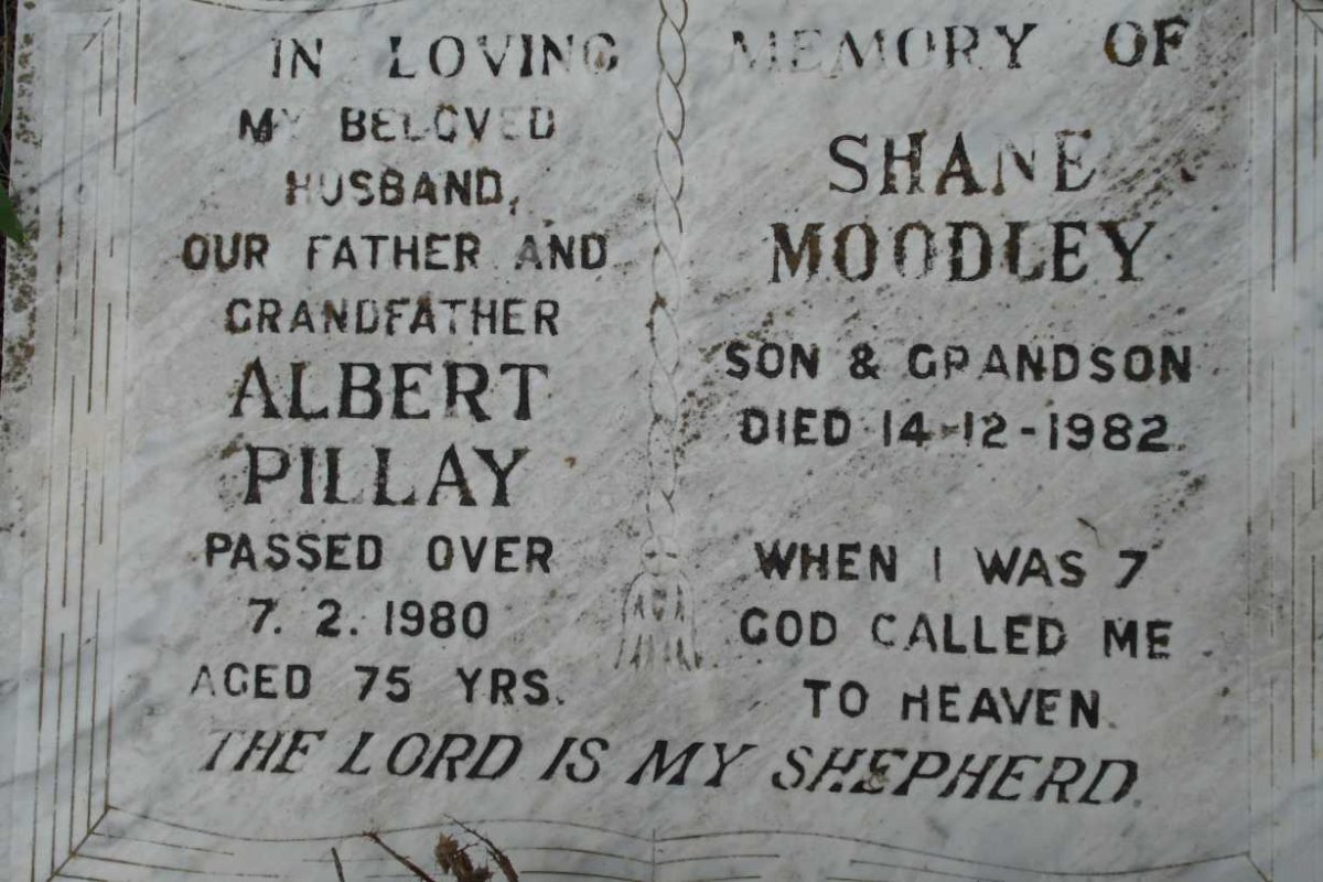 PILLAY Albert -1980 :: MOODLEY Shane -1982