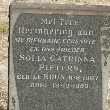 PIETERS Sofia Catrinna 1897-1953