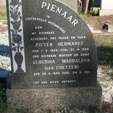 PIENAAR Pieter Hermanus 1889-1969 &amp; Gloudina Magdalena COETZER 1899-1981
