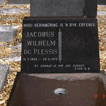 PLESSIS Jacobus Wilhelm, du 1895-1972