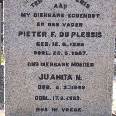 PLESSIS Pieter F.,du 1895-1967 &amp; Juanita N. 1899-1983